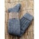 LONG WOOLEN SOCKS GREY, COTTON INSIDE (80% WOOL, 20% ORGANIC  COTTON).
