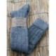 LONG WOOLEN SOCKS GREY, COTTON INSIDE (80% WOOL, 20% ORGANIC  COTTON).