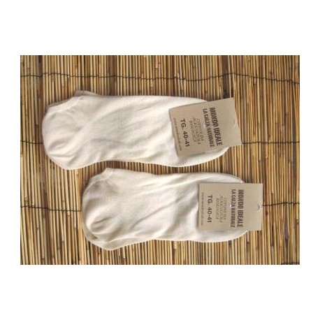 INVISIBLE SOCKS UNDYED (100% ORGANIC COTTON). LONG.  (a pair)