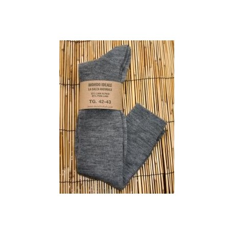 100% WOOL SOCKS GREY. LONG.