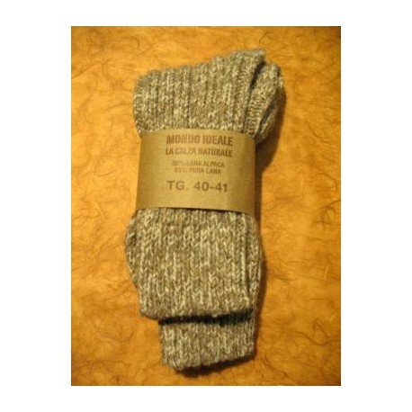 SHORT HEAVY WOOL SOCKS BROWN  (65% ALPACA WOOL, 35% WOOL SHEEP)